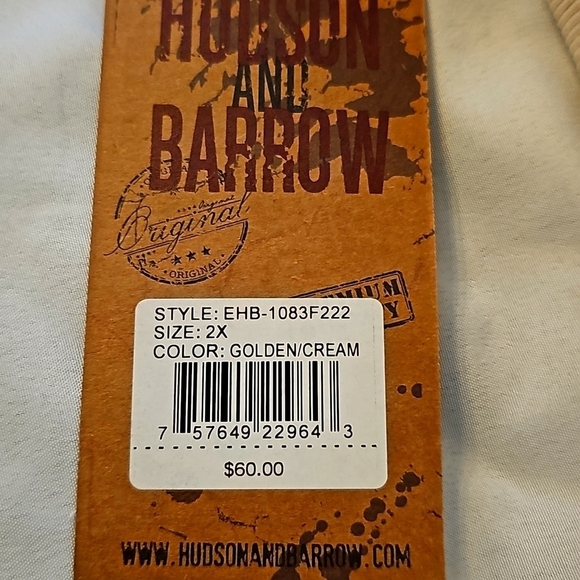 NWT Hudson & Barrow Zippered Hoodie in Gold/Cream. Size 2X - Picture 8 of 10
